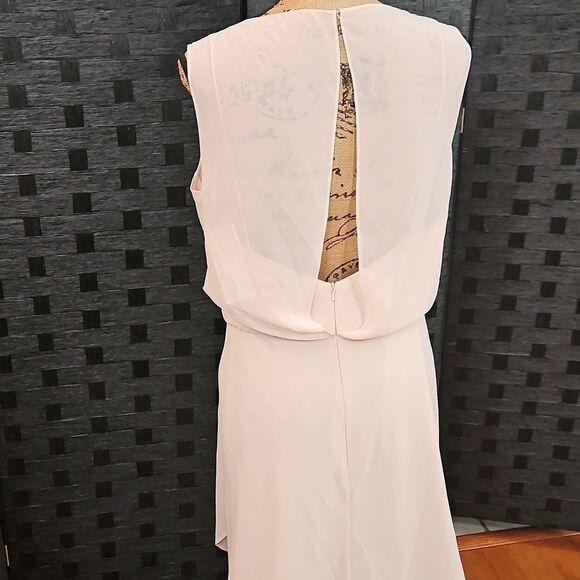 NWT Jenny Yoo Paltrow Gown Soft Blush Pink Luxe Ciffon Size 12 - Picture 7 of 14
